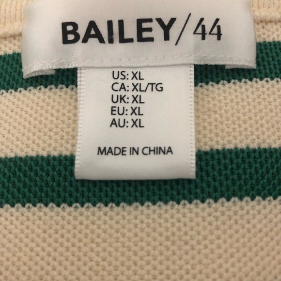 Bailey 44 Green And Cream Striped Pearl Accent Button Down Vest Women’s XL - Picture 4 of 8